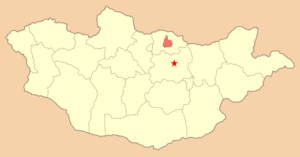 Дарханский аймак, карта