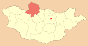Хубсугульский аймак, карта