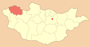Убсунурский аймак, карта
