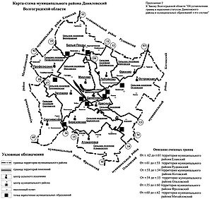 Даниловский муниципальный район, карта