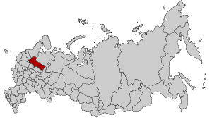 Вологодская область на карте России
