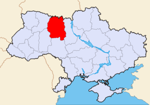Житомирская область на карте