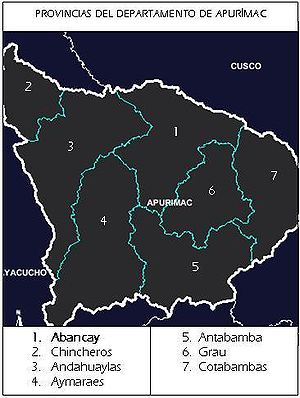 Департамент Апуримак, карта