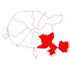 Заводской  район на карте