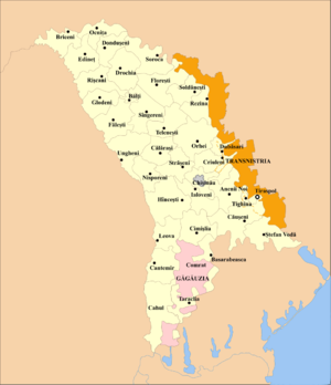 Автономное территориальное образование с особым статусом Приднестровье на карте