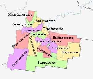 Никольский район, карта