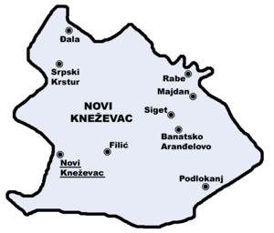 Нови-Кнежевац, карта
