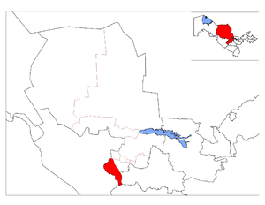 Кызылтепинский район на карте