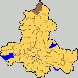 Верхнедонской муниципальный район на карте