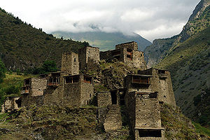 Крепость в деревне Шатили