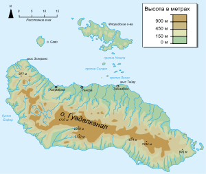 Solomon island - Guadalcanal - Florida map-ru.svg