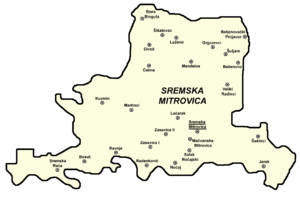 Сремска-Митровица, карта