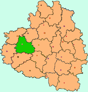 Одоевский район на карте