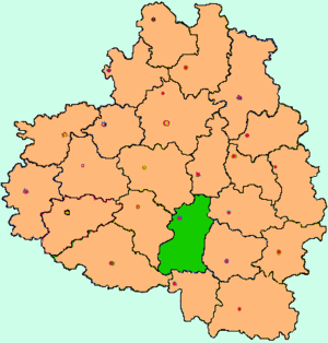Тёпло-Огаревский район на карте