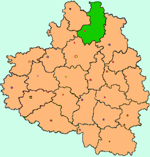 Ясногорский район на карте