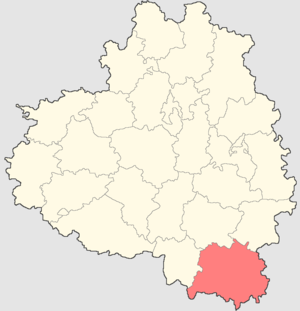 Ефремовский район на карте