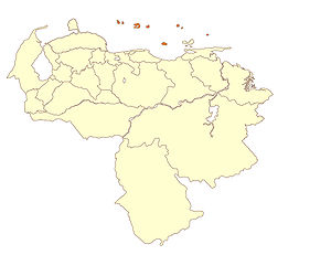 Федеральное владение Венесуэлы на карте