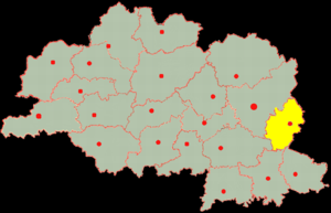 Лиозненский район на карте