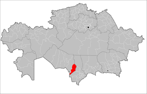 Жанакорганский район на карте