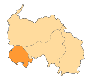 Знаурский район на карте