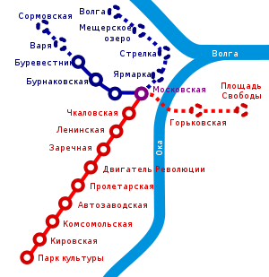 схема нижегородского метрополитена