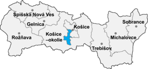 Район Кошице II на карте