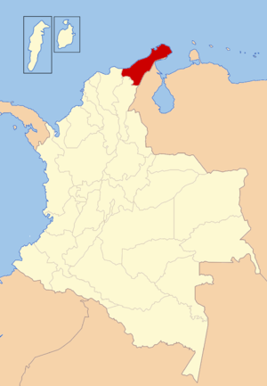 Гуахира, карта