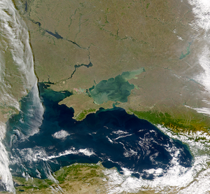 Вид Крыма со спутника