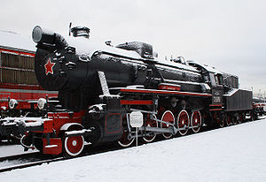Паровоз ТЭ-6769 в музее Варшавского вокзала (Санкт-Петербург)