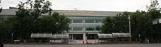 Здание Национальной библиотеки Казахстана.