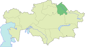 Павлодарская область на карте