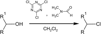 Замещение гидроксильной группы на Cl−