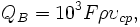 ~Q_B=10^3F\rho \upsilon _{cp},