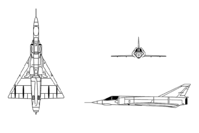 Истребитель «Мираж III», выполненный по схеме «бесхвостка»