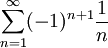  \sum_{n=1}^\infty (-1)^{n+1} \frac{1}{n} \;