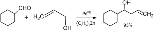 Реакция аллилового спирта с алифатическими альдегидами в присутствии палладиевого катализатора