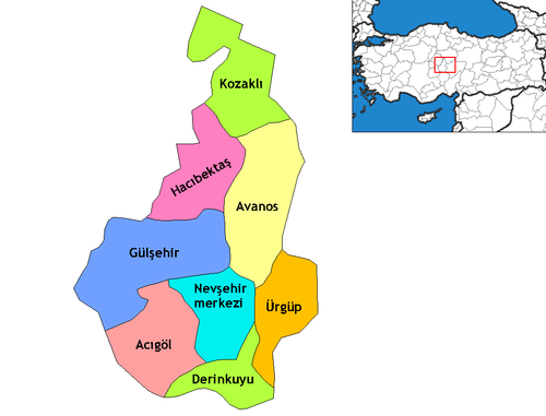 Nevşehir districts.png