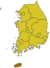 Чеджудо на карте Южной Кореи