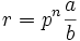 r=p^n\frac ab