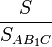 \frac{S}{S_{AB_1C}}
