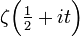 \zeta\Bigl(\tfrac{1}{2}+it\Bigr)