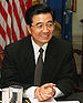 Hu Jintao during a defense meeting held at the Pentagon, May 2002, cropped.jpg