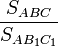 \frac{S_{ABC}}{S_{AB_1C_1}}