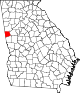 Округ Херд на карте штата.