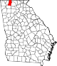 Округ Мюррей на карте штата.