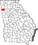 Округ Полк на карте штата.