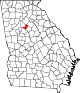 Округ Рокдейл на карте штата.
