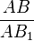 \frac{AB}{AB_1}