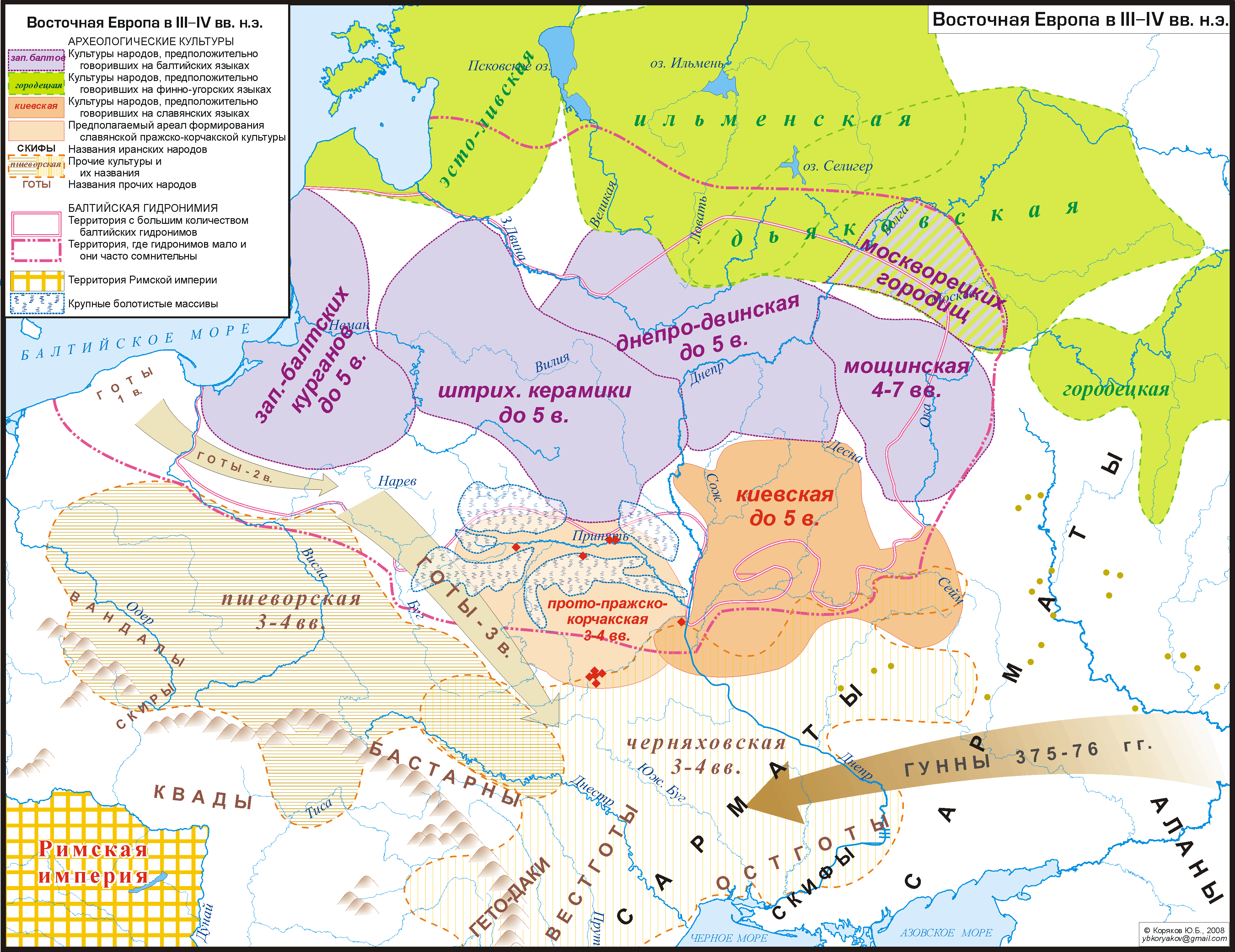 Карта Восточной Европы