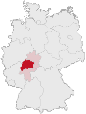 Административный округ Гиссен на карте